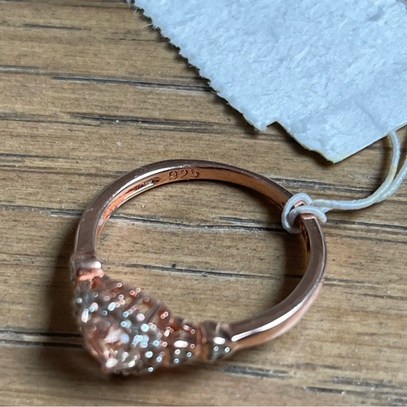 DELMAR Morganite & Diamond Halo Heart Ring - 0.01 ctw - Picture 5 of 5